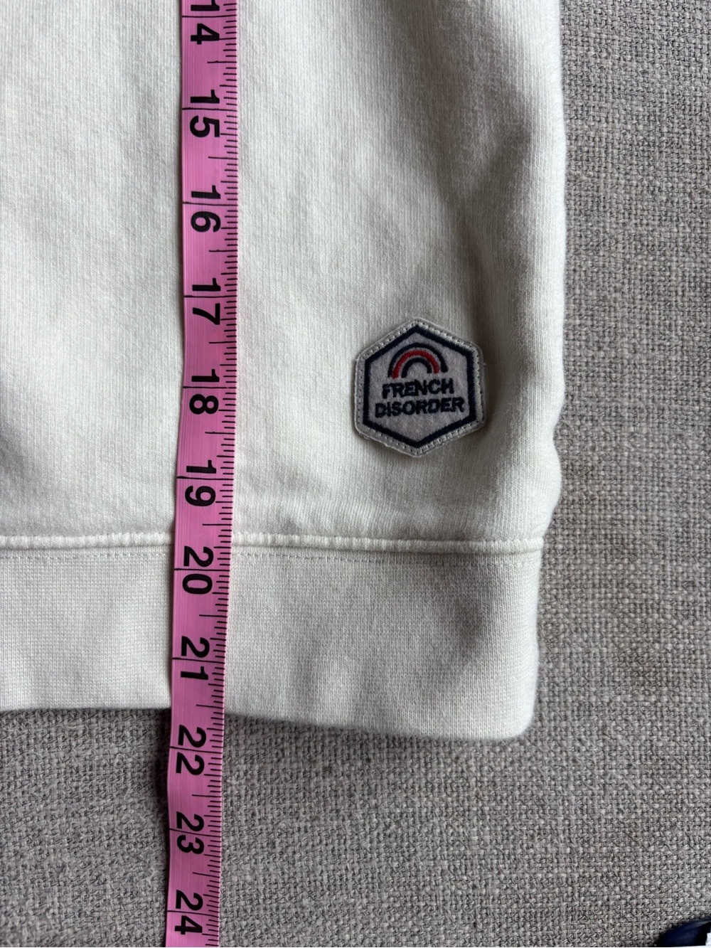 French Disorder Frenchy Rainbow Graphic Cotton Fleece Sweatshirt White XS - Picture 6 of 8